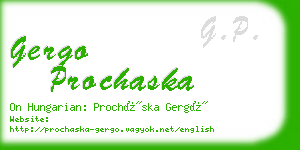 gergo prochaska business card